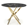 Mesa de jantar ESTEN 100 cm preto/dourado