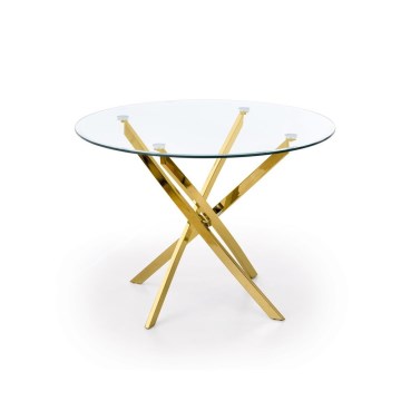 Mesa de jantar ESTEN transparente/dourada