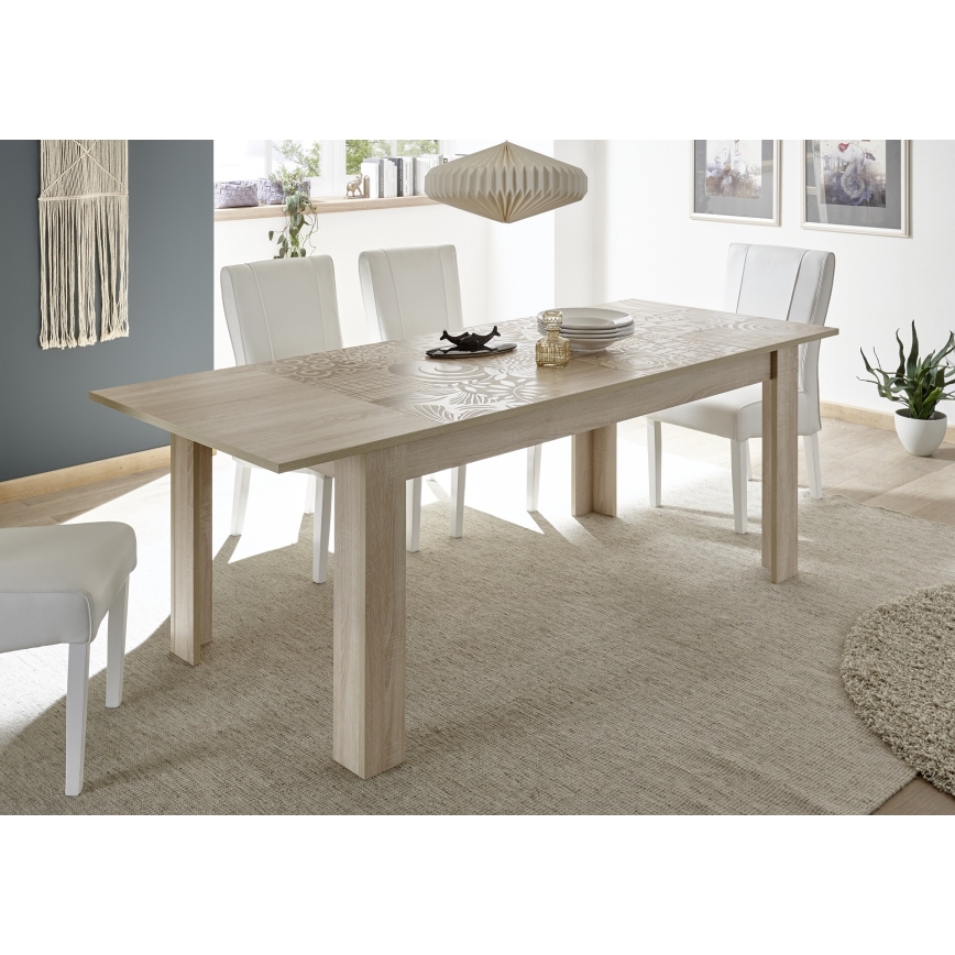 Mesa de jantar extensível ARIA Carvalho Sonoma