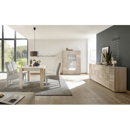 Mesa de jantar extensível ARIA Carvalho Sonoma