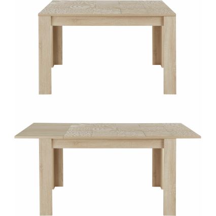 Mesa de jantar extensível ARIA Carvalho Sonoma
