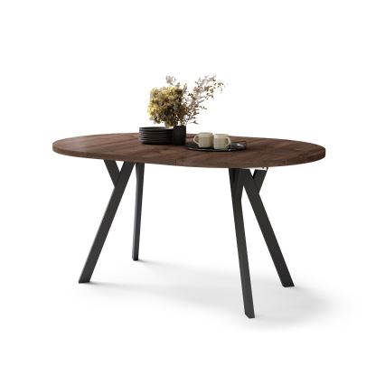 Mesa de jantar extensível ARTUR carvalho/preto