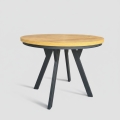 Mesa de jantar extensível CENTRO 100/140x77 cm carvalho craft/preta