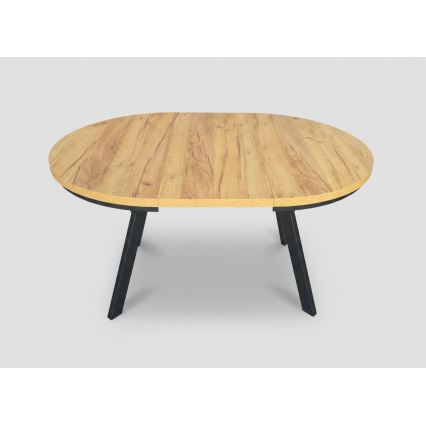 Mesa de jantar extensível CENTRO 100/140x77 cm carvalho craft/preta