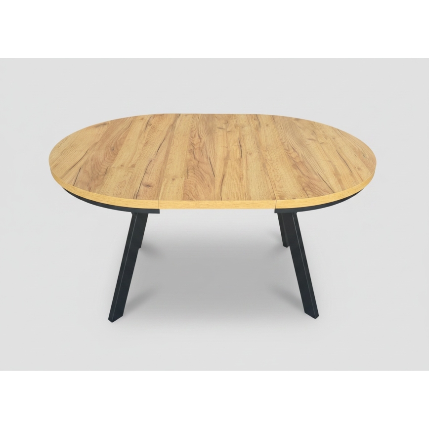 Mesa de jantar extensível CENTRO 100/140x77 cm carvalho craft/preta