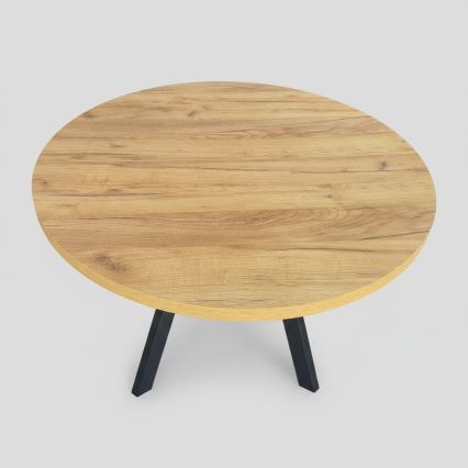 Mesa de jantar extensível CENTRO 100/140x77 cm carvalho craft/preta