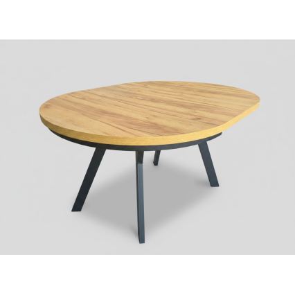 Mesa de jantar extensível CENTRO 100/140x77 cm carvalho craft/preta