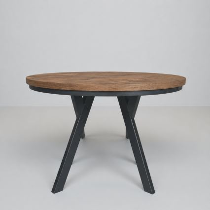 Mesa de jantar extensível CENTRO 100/140x77 cm carvalho lefkas/preto