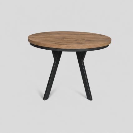 Mesa de jantar extensível CENTRO 100/140x77 cm carvalho lefkas/preto