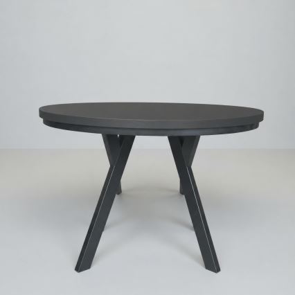 Mesa de jantar extensível CENTRO 100/140x77 cm preta