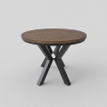 Mesa de jantar extensível CONVI 100/140 x 73 cm carvalho Lefkas/preto