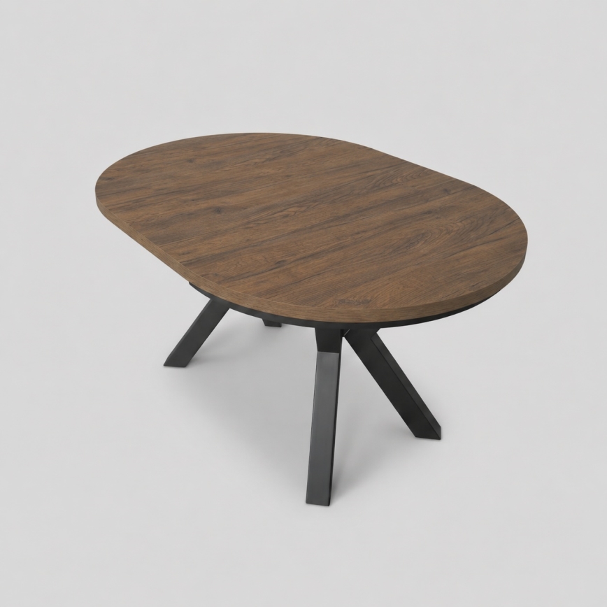 Mesa de jantar extensível CONVI 100/140 x 73 cm carvalho Lefkas/preto
