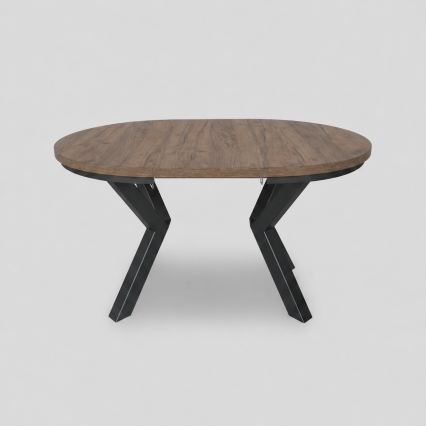 Mesa de jantar extensível CONVI 100/140 x 73 cm carvalho Lefkas/preto