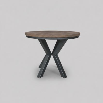 Mesa de jantar extensível CONVI 100/140 x 73 cm carvalho Lefkas/preto
