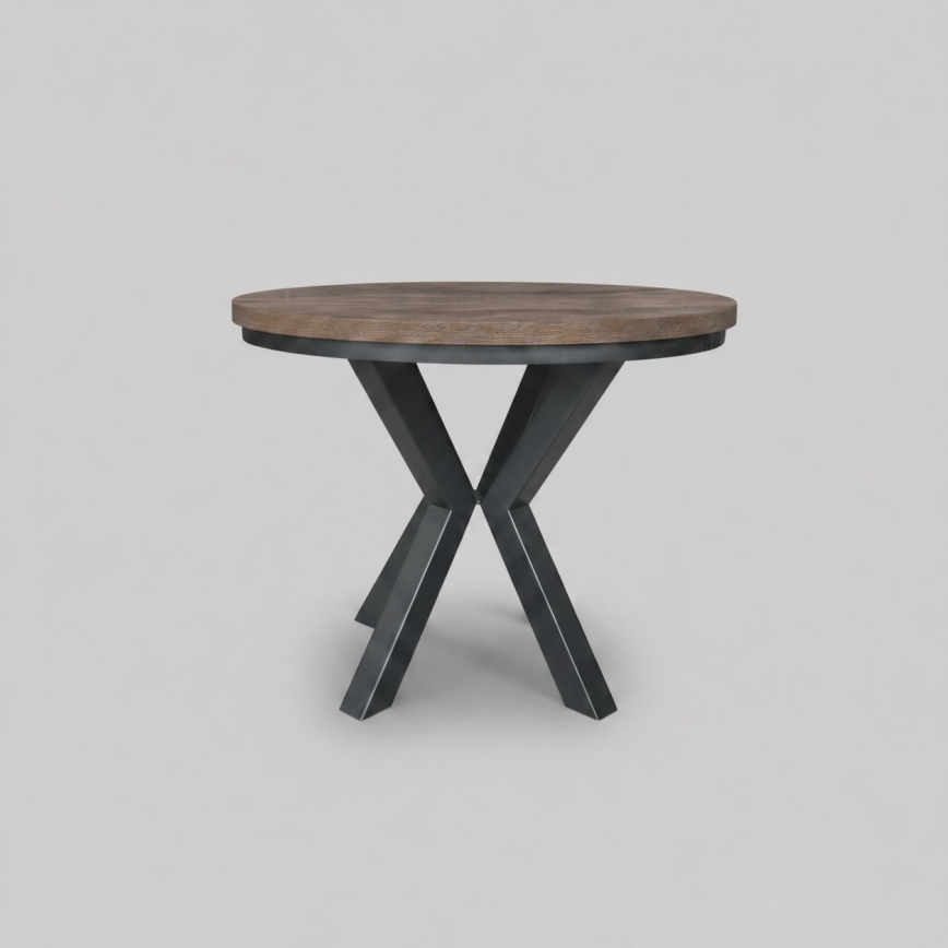 Mesa de jantar extensível CONVI 100/140 x 73 cm carvalho Lefkas/preto