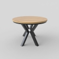Mesa de jantar extensível CONVI 100/140x73 cm carvalho craft/preta