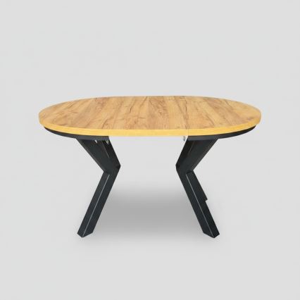 Mesa de jantar extensível CONVI 100/140x73 cm carvalho craft/preta