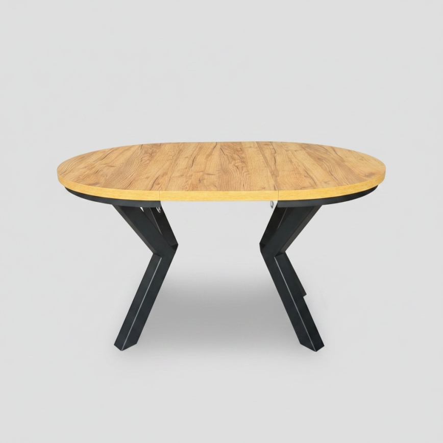 Mesa de jantar extensível CONVI 100/140x73 cm carvalho craft/preta