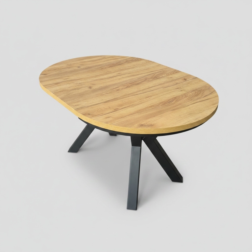Mesa de jantar extensível CONVI 100/140x73 cm carvalho craft/preta