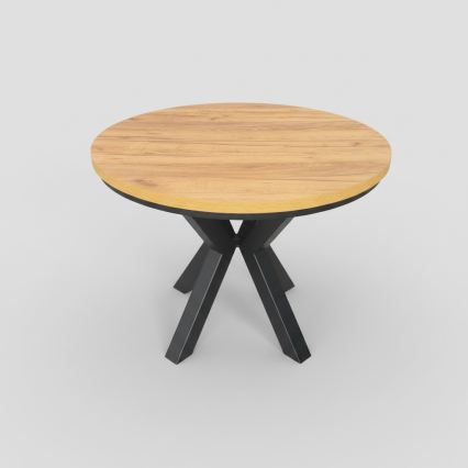 Mesa de jantar extensível CONVI 100/140x73 cm carvalho craft/preta