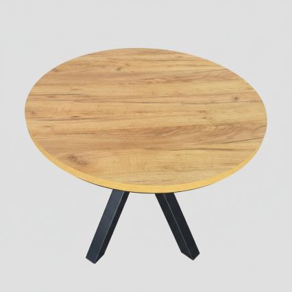 Mesa de jantar extensível CONVI 100/140x73 cm carvalho craft/preta