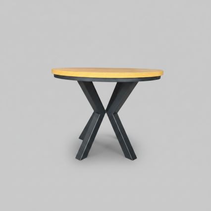 Mesa de jantar extensível CONVI 100/140x73 cm carvalho craft/preta