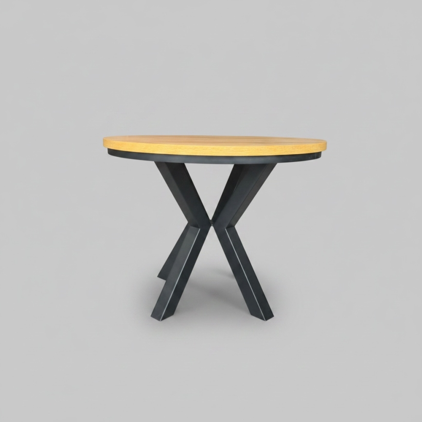 Mesa de jantar extensível CONVI 100/140x73 cm carvalho craft/preta