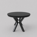 Mesa de jantar extensível CONVI 100/140x73 cm preta