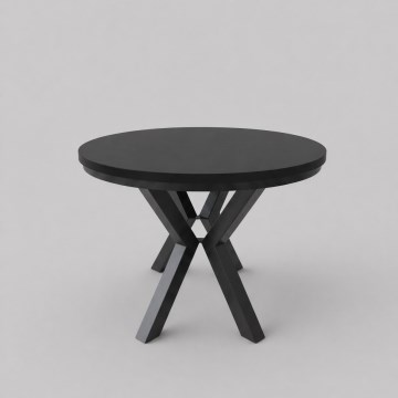 Mesa de jantar extensível CONVI 100/140x73 cm preta