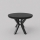 Mesa de jantar extensível CONVI 100/140x73 cm preta