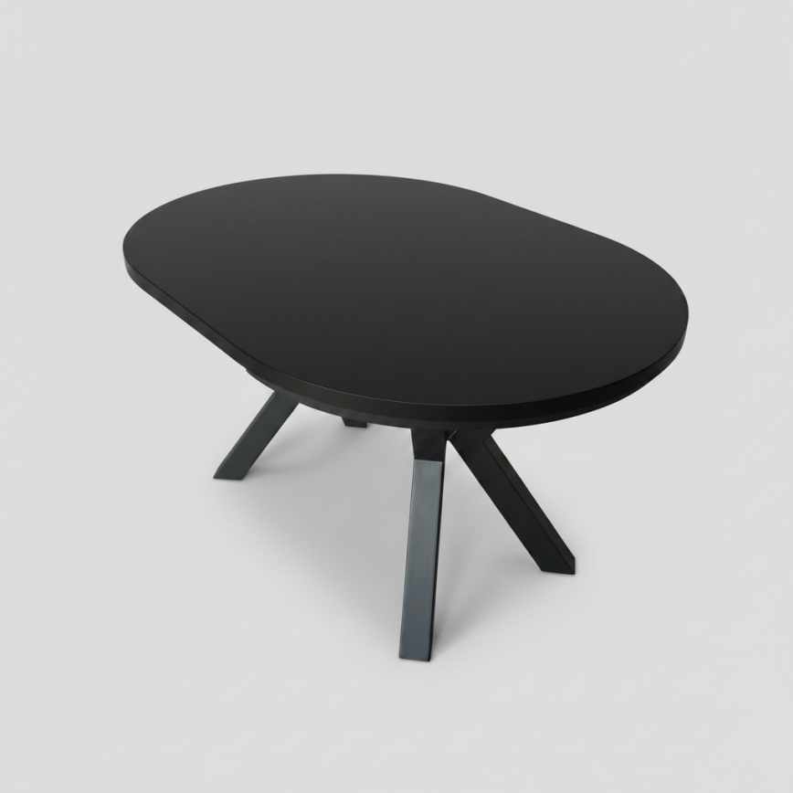 Mesa de jantar extensível CONVI 100/140x73 cm preta