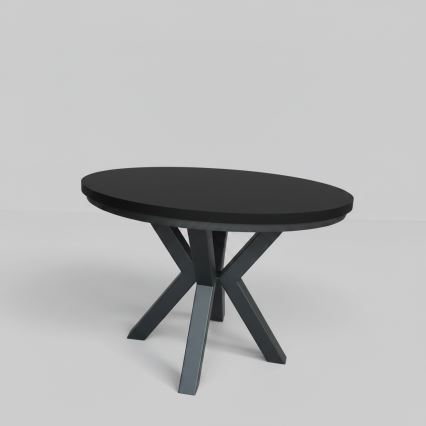 Mesa de jantar extensível CONVI 100/140x73 cm preta