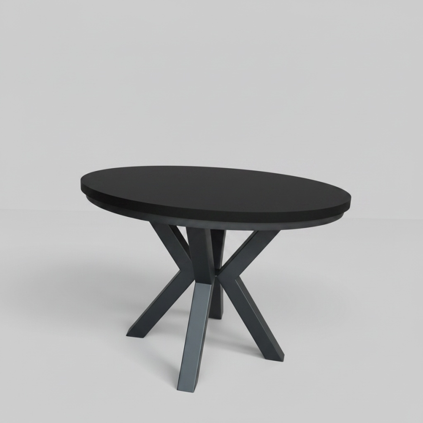 Mesa de jantar extensível CONVI 100/140x73 cm preta