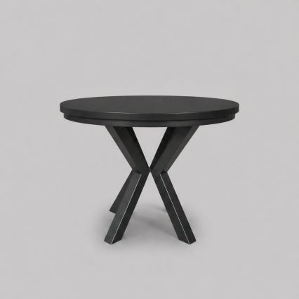 Mesa de jantar extensível CONVI 100/140x73 cm preta