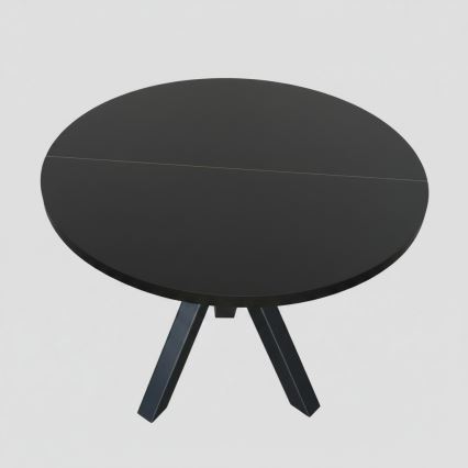 Mesa de jantar extensível CONVI 100/140x73 cm preta
