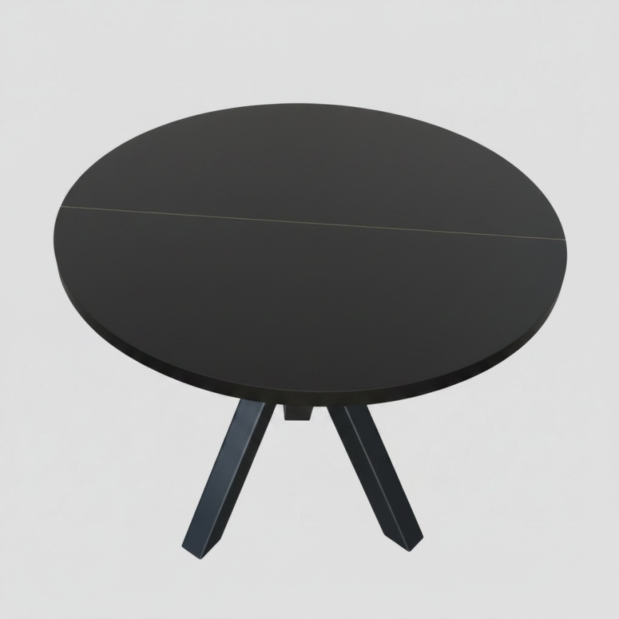 Mesa de jantar extensível CONVI 100/140x73 cm preta
