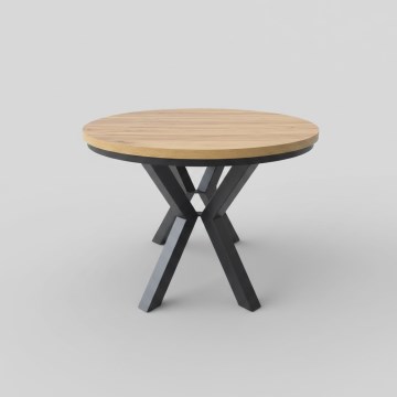 Mesa de jantar extensível CONVI 100/140x77 cm carvalho craft/preto