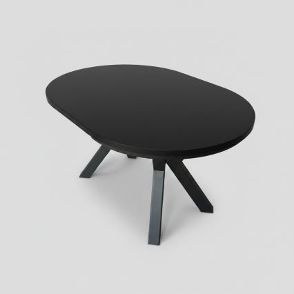 Mesa de jantar extensível CONVI 100/140x77 cm preta
