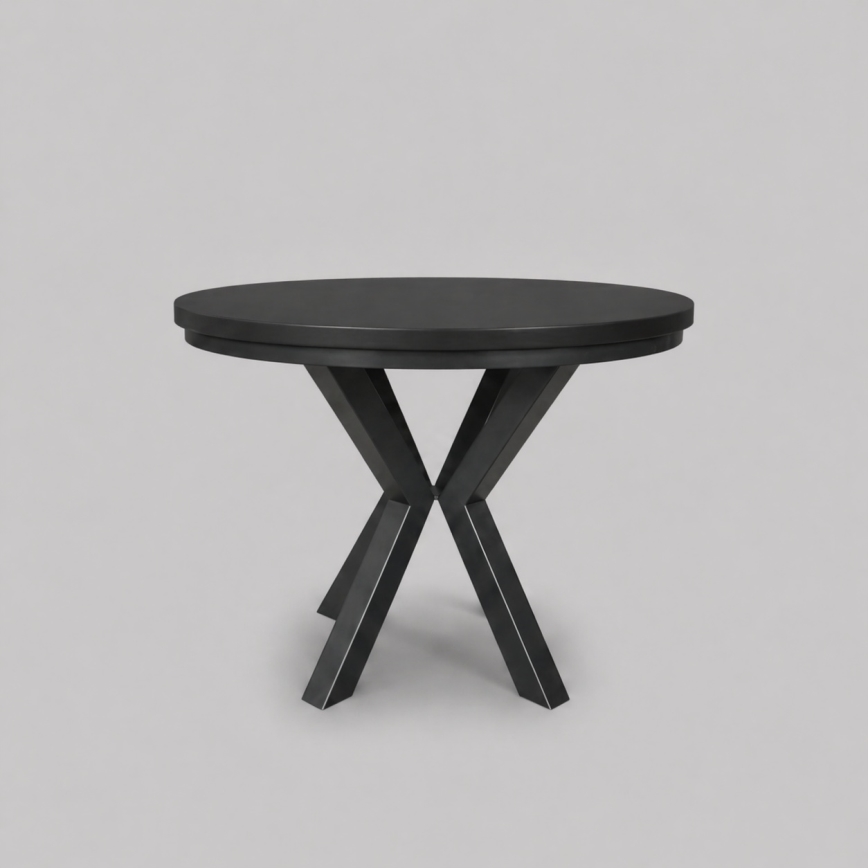 Mesa de jantar extensível CONVI 100/140x77 cm preta