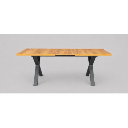 Mesa de jantar extensível DOMO 150/190x80 cm carvalho craft/preto
