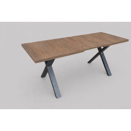 Mesa de jantar extensível DOMO 150/190x80 cm carvalho Lefkas/preto