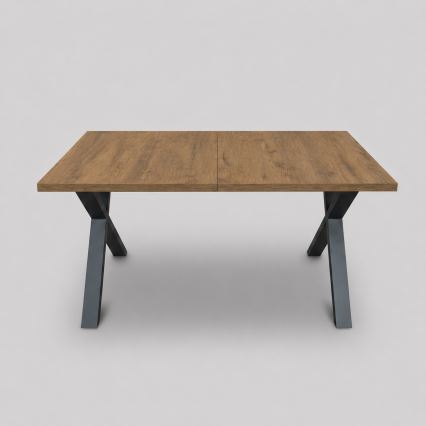 Mesa de jantar extensível DOMO 150/190x80 cm carvalho Lefkas/preto