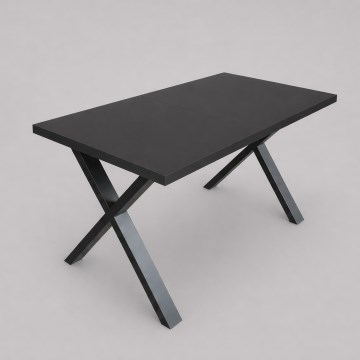 Mesa de jantar extensível DOMO 150/190x80 cm preta