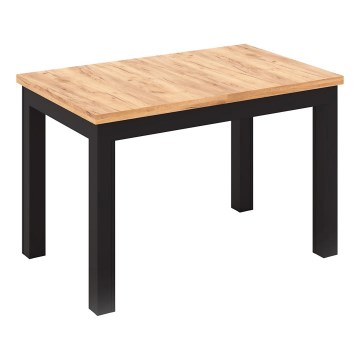 Mesa de jantar extensível DOO 120/160x75 cm carvalho artisan/preto