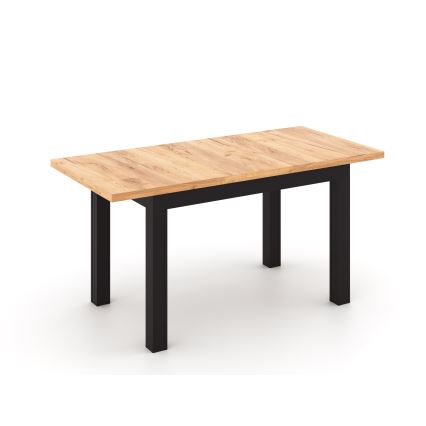 Mesa de jantar extensível DOO 120/160x75 cm dub craft/preta