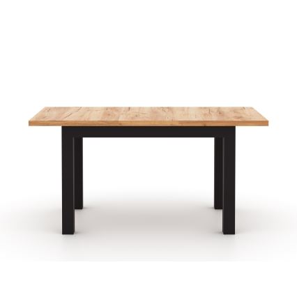 Mesa de jantar extensível DOO 120/160x75 cm dub craft/preta