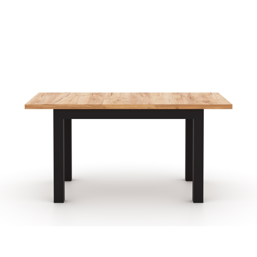 Mesa de jantar extensível DOO 120/160x75 cm dub craft/preta