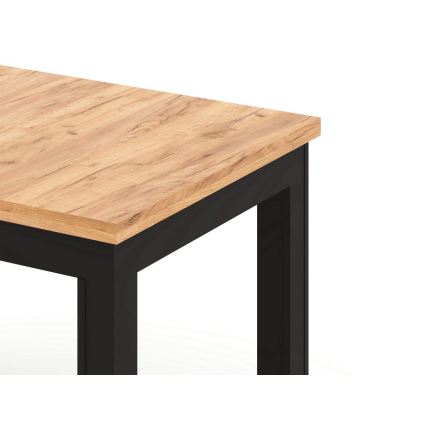 Mesa de jantar extensível DOO 120/160x75 cm dub craft/preta
