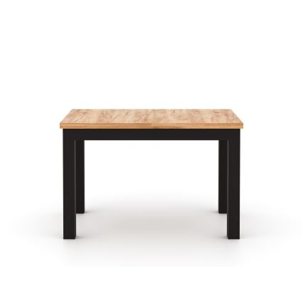 Mesa de jantar extensível DOO 120/160x75 cm dub craft/preta
