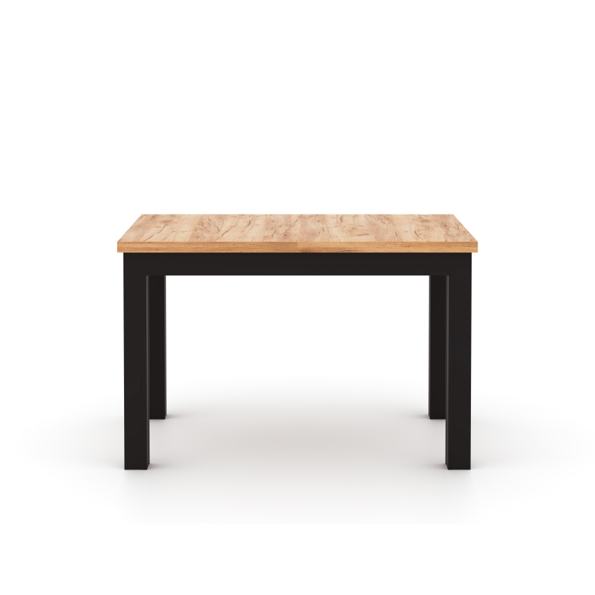 Mesa de jantar extensível DOO 120/160x75 cm dub craft/preta
